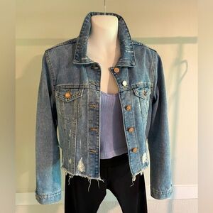 Cropped denim jacket